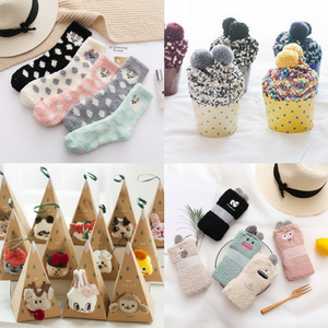 Collezione di calzini per dormire Cupcake personaggio animale Homewear e regalo per l'asilo nido per i calzini per il sonno di natale di Design - Product Image 1