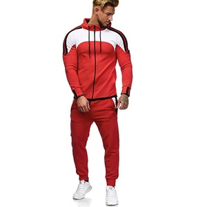 أزياء رياضية ملابس رياضية مجموعة ألوان متباينة بسحاب للركض للرجال - Product Image 5