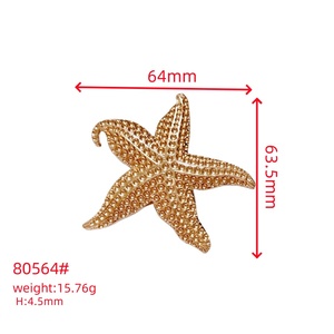 Chất Lượng Cao Tùy Chỉnh Kẽm Hợp Kim Kim Loại Sao Biển Nút Nhà Máy Bán Hàng Trực Tiếp Cho Phụ Nữ Của Thời Trang Phụ Kiện Đồ Lót - Product Image 2