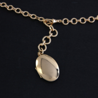 Collier pendentif médaillon photo céleste plaqué or 18 carats, ajustable, pour bijouterie personnalisée, vente en gros, bijoux à breloques, cadeau