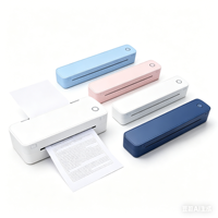 Imprimante thermique directe portable mini A403 Macaron Bleu Rose 203dpi sans encre USB 2600mAh pour usage bureautique en stock
