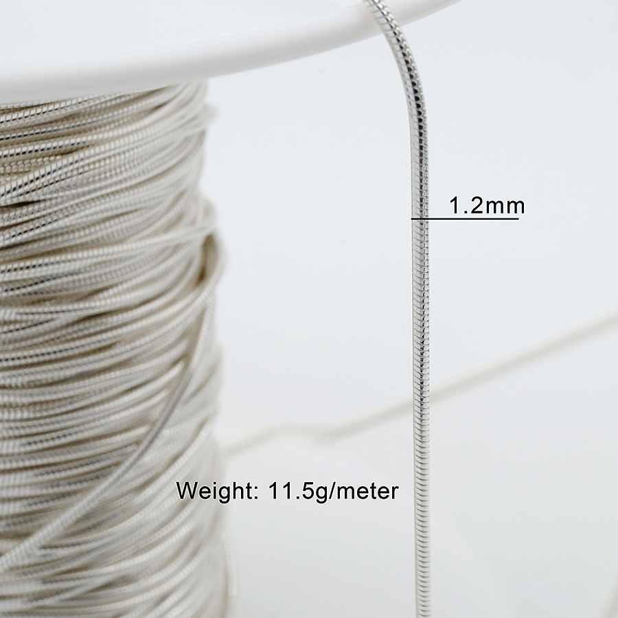 สร้อยคอเงิน JZSL-120 ลายโซ่งูกลม ขนาด 1.2 มม.