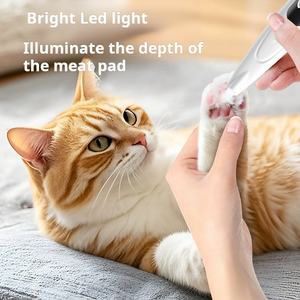 Draagbare stille hondenpoot- en kattenpoot-trimmer met LED-lampje, snoerloos, USB oplaadbaar, elektrische trimmer voor huisdieren - Product Image 4