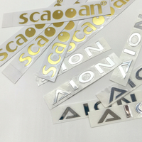 Autocollant 3D en nickel métallique électroformé transparent aux UV avec placage de haute qualité, étiquette de transfert métallique en nickel