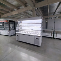 Vitrine réfrigérée commerciale en acier inoxydable à 3 portes, à refroidissement mécanique, pour Malatang, idéale pour les restaurants de Hot Pot
