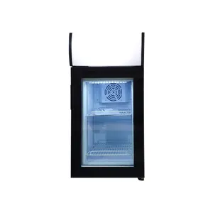 Meisda SD40B store use top light box compressor glass 40L ice cream display commercial freezer