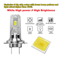 Nouvelle Arrivée 2026 Ampoules de Phare de Voiture 12V à Haute Luminosité et Sortie Stable, Grande Puce 1:1 X5 H7 3500lm 6500K 35W Étanche IP68