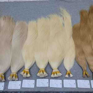 Extensiones de cabello humano liso rizado y ondulado natural a granel vietnamita de alta calidad estilo informal dibujado Doble - Product Image 4