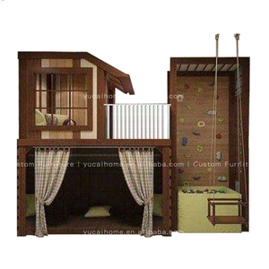 Lit multifonctionnel <span class=keywords><strong>pour</strong></span> garçons, lit en bois massif en forme <span class=keywords><strong>de</strong></span> maison dans les arbres, base secrète, maison <span class=keywords><strong>de</strong></span> jeu, lits superposés <span class=keywords><strong>pour</strong></span> adolescents, personnalisation <span class=keywords><strong>de</strong></span> loft - Product Image 5