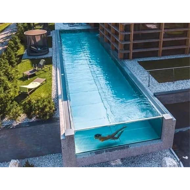 Grande piscina prefabbricata all'aperto rettangolare pannello di plastica acrilico piscina