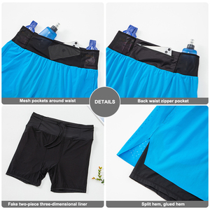 Vêtements de sport décontractés pour hommes <span class=keywords><strong>avec</strong></span> logo personnalisé en gros <span class=keywords><strong>Short</strong></span> de gym <span class=keywords><strong>avec</strong></span> poches zippées <span class=keywords><strong>Short</strong></span> de course d'entraînement <span class=keywords><strong>avec</strong></span> doublure en tissu peigné - Product Image 2