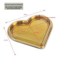 Boîtes en plastique de qualité alimentaire en forme de cœur, vente chaude en usine, pour cadeaux, fruits, desserts, biscuits, emballages pour la Saint-Valentin