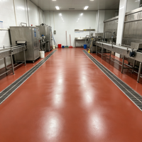 Revêtement liquide polyuréthane HOUYIDE à base d'eau, résistant aux produits chimiques, pour sols en ciment PU, finition mate, pour application au pinceau sur sols d'usine