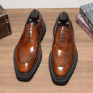 Chaussures habillées Oxford en cuir véritable imperméables pour hommes 2025, à lacets, pour mariage, bureau et usage décontracté professionnel - Product Image 6