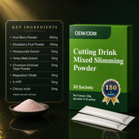 Poudre Minceur Mixte Coupe-Faim 150g 30 Sachets de 5g en Stick, Saveur Açaï et Yerba Maté, Complément Alimentaire OEM ODM