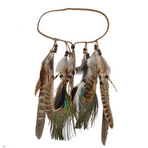 <span class=keywords><strong>Diadema</strong></span> Bohemia con <span class=keywords><strong>Plumas</strong></span>, <span class=keywords><strong>Diadema</strong></span> Hippie para Mujer, Accesorios Hippies, Accesorios para el Cabello Indios para Disfraces - Product Image 4