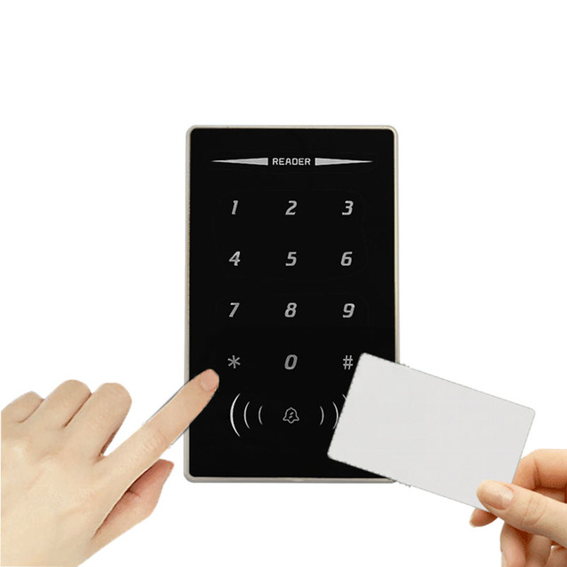 Metal Contactless RFID 13.56mhz Waterproof Keyboard Password NFC IC Card Reader Wiegand 26/34 ISO 14443A Protocol Access Control
