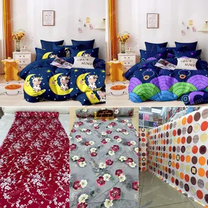 Textiles para el hogar de microfibra de China, 100% poliéster disperso, fabricante de sábanas impresas
