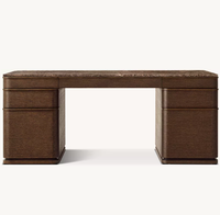 Bureau de direction de luxe en marbre couleur personnalisée, mobilier de bureau, bureau en bois massif de chêne pour la maison