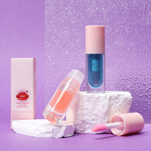Straight Round Shape Thick Wall 6ml Big Wand Big Brush Lip Gloss TubeYellow Lid Liquid Lipstick <b>Tubes</b> Custom logo - Product Image 4