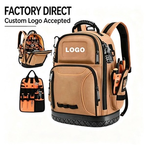 Bolsa <span class=keywords><strong>de</strong></span> Herramientas Eléctrica Impermeable con Base Moldeada, Mochila <span class=keywords><strong>de</strong></span> Herramientas Resistente para Electricista, Compartimento para Laptop <span class=keywords><strong>de</strong></span> 16 Pulgadas, Bolsa <span class=keywords><strong>de</strong></span> <span class=keywords><strong>Trabajo</strong></span> para Técnico - Product Image 1