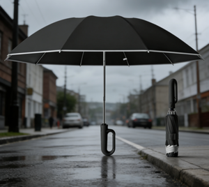 Parapluie portable à 10 baleines, nouveau design, pliage automatique en trois sections, avec poignée à boucle de verrouillage - Product Image 3