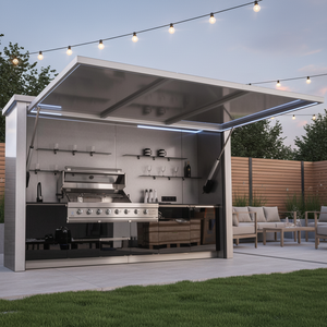 Barre magnétique porte-couteaux pour armoire extérieure - Rangement intégré des lames pour un accès rapide - Product Image 4