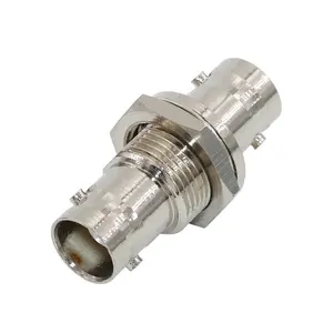 BNC nữ jack để BNC nữ ổ cắm vít thẳng Bảng điều khiển gắn kết RF Coaxial Adapter