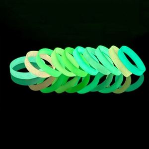 Fluorescent Color Rubber Bracelets Silicone Wristbands for <b>Night</b> Runs Parties and Corporate Events - Product Image 2