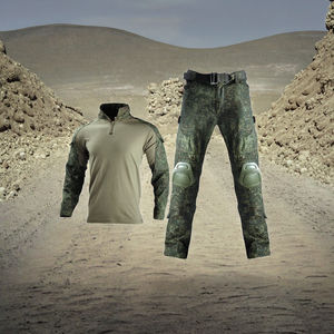 Combinaison tactique pour homme en toile imperméable et respirante fabriquée en usine, camouflage, t-shirt à manches longues et pantalon tactique - Product Image 3