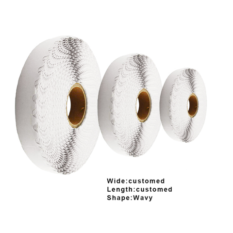 Custom Easy Removal Double-Sided Wavy Edge Hot Melt Acrylic Tissue Tape Easy Tear Masking Carton Sealing Tape
