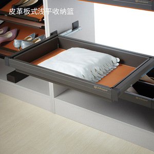 Cooper Pull Out Basket Telescopic Rack Rectangle Adjustable <b>Drawer</b> Style <b>Storage</b> Organizer for Clothing and Linens - Product Image 3