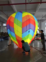 Ballon à air chaud gonflable arc-en-ciel Zhenmei avec lumière LED pour la décoration d'événements en plein air