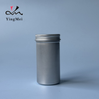 Boîtes en aluminium personnalisées en gros 43*85mm avec couvercle à vis mat, pots métalliques vides pour l'emballage alimentaire, des bonbons et du sucre
