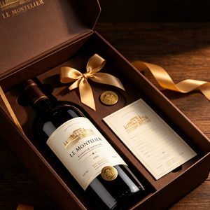 Custom Embossed Effect <b>Roll</b> Wine Labels Premium Coated Paper Retro European Style <b>Stickers</b> For Winery Red Wine Bottle Packaging - Product Image 2