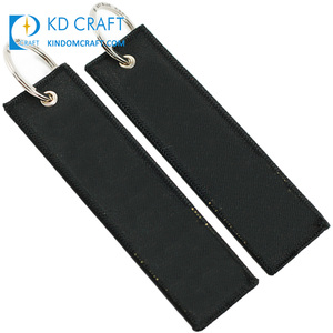 <strong>Custom</strong> Woven <strong>Key</strong> Chain <strong>Tag</strong> Strap Jet <strong>Tag</strong> Embroidered Keyring Text Motorcycle Patch Black Embroidery Logo <strong>Flight</strong> <strong>Keychain</strong> <strong>Key</strong> <strong>Tag</strong> - Product Image 6