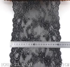 22.5cm chiều rộng lớn Spandex căng Thụy Sĩ Voile lông mi ren cắt tỉa Bridal pháp Chantilly guipure ren TRIM - Product Image 3