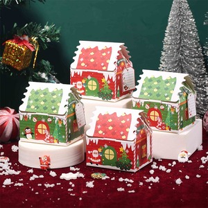 Fabricant de boîte de cadeau de Noël sac en papier cadeau pour bonbons veille de Noël sac d'emballage en papier kraft pomme vente en gros - Product Image 1