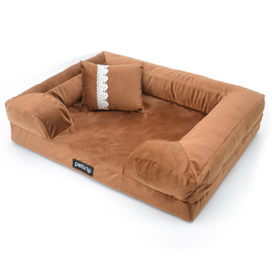 Cama de perro cálida de marca de lujo, diseño bonito de lujo D, letra clásica - Product Image 2