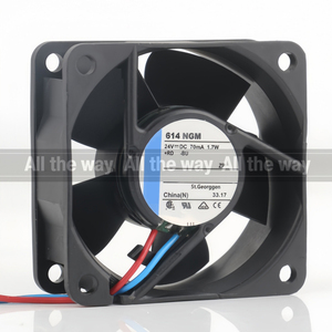 Original Allemagne 5V 12V 48V DC 24V 70mA 1.7W AC EC 6025 60X60X25MM 6CM Convertisseur de fréquence à flux axial 2 lignes 614 <span class=keywords><strong>NGM</strong></span> Ventilateur de refroidissement - Product Image 2