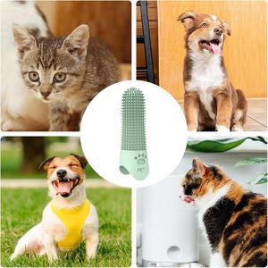 360 Degree Dog Cats Finger Toothbrush Food-Grade Silicone <b>Cleaning</b> Brush Soft Dental Care Pet Fingers <b>Teeth</b> <b>Cleaning</b> <b>Tool</b> - Product Image 3