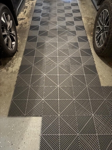 Heavy-Duty Anti-Slip Interlocking <b>Plastic</b> Garage Floor Tiles Premium <b>Plastic</b> <b>Flooring</b> Solution - Product Image 1