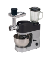Vente en gros 3 en 1 Mélangeur à gâteau sur socle multifonctionnel 5 litres 1200W Mélangeur à gâteau Mélangeur de cuisine Machines à gâteau avec hachoir à viande