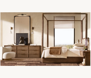 Modern Night Stand Cabinet Luxury Nightstand Solid Wood <strong>Teak</strong> <strong>Bedside</strong> <strong>Table</strong> - Product Image 5