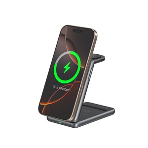 Nouveau chargeur sans fil pliant magnétique trois-en-un 15W charge rapide support de téléphone portable multifonction chargeur sans fil - Product Image 2