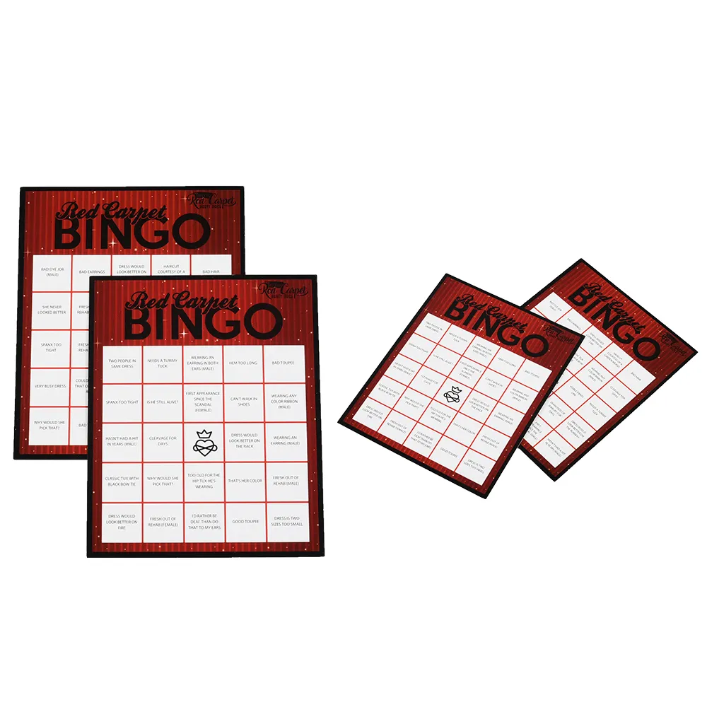 2024 Bingo Factory Anti -counterfeit Hardcover Plastic Color Printing Bingo Card