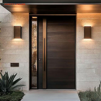 Puerta de Seguridad Exterior Moderna para Villa, con Construcción de Aleación de Aluminio, Diseño Impermeable para Entrada y Uso en Centros Comerciales