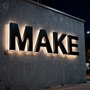 İç Mekan Bina Tabela Şirketi Ofis İşletme Duvarı Led Işıklı Logo 3D Harf Tabela Reklam Led Mağaza İsim Tabelası Dış Mekan - Product Image 1