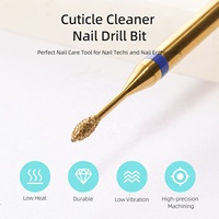 HYTOOS Fraise à ongles mini 1 mm pour cuticules, en titane, diamant russe, accessoires de nettoyage des ongles pour peaux mortes