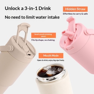 Nuevo Vaso Térmico <span class=keywords><strong>de</strong></span> Acero Inoxidable Engrosado con Asa, <span class=keywords><strong>de</strong></span> Gran Capacidad, Aislado, Portátil, para Café, Bebidas Frías y Agua, Ideal para Coche - Product Image 2